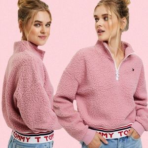 Pink Tommy Hilfiger Cropped Sweater